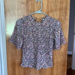 Abercrombie Floral Smocked Top